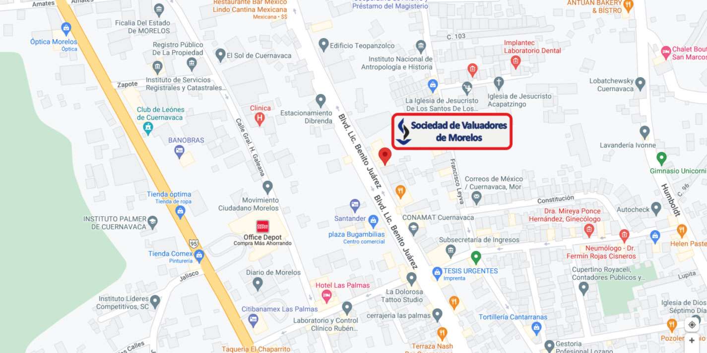 Contáctenos - Sociedad de Valuadores de Morelos